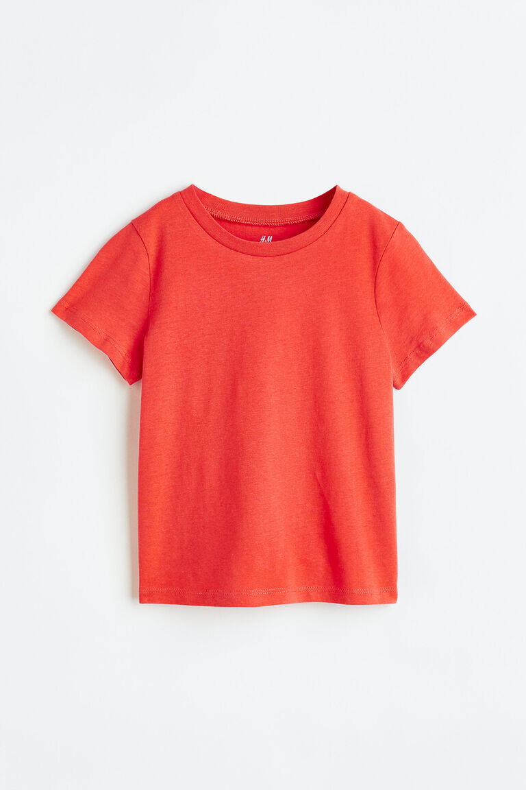

Хлопковая футболка H&M, красный