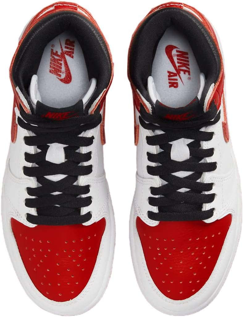 Мужские кроссовки Jordan 1 Nike, белый/черный/красный — фото 4
