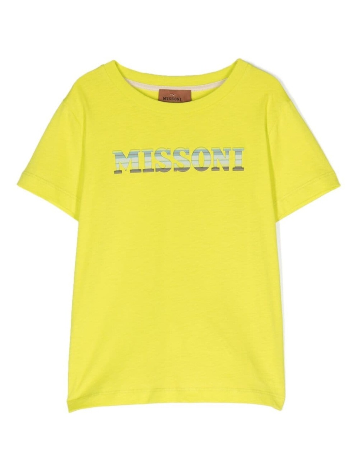 

Футболка с тисненым логотипом Missoni Kids, желтый