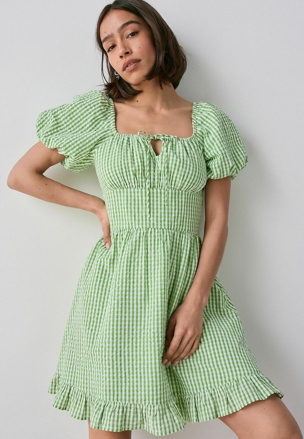 

Повседневное платье TALL FIT - PUFF SLEEVE MILKMAID Next, зеленый