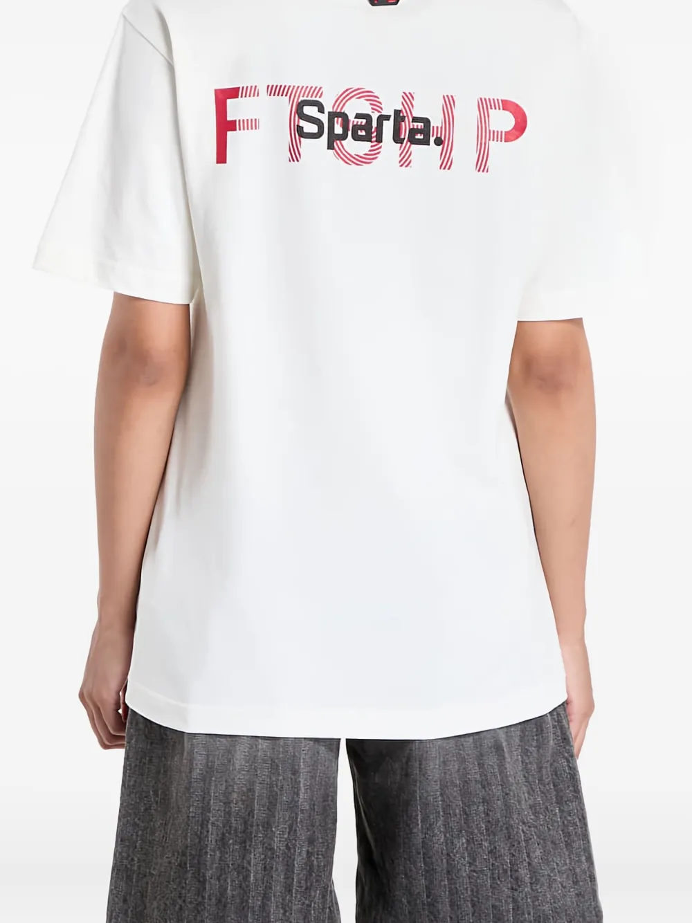 Футболка с логотипом из коллаборации с Footshop x Sparta Adidas, белый — фото 3