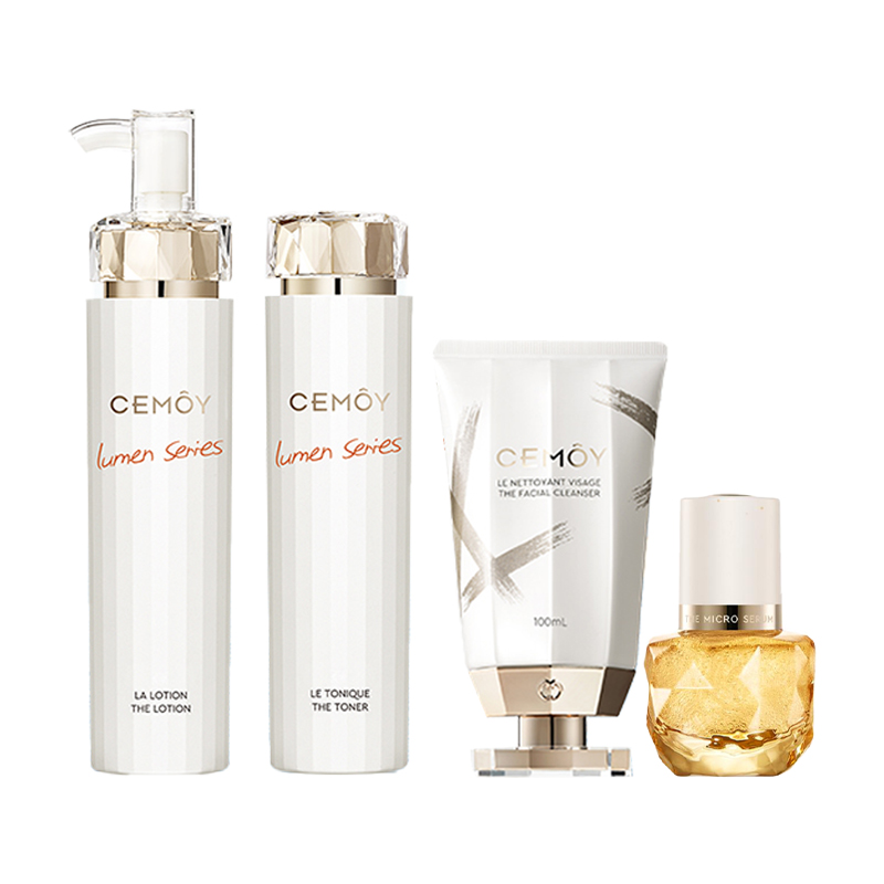 

Cemoy Платиновый ivory очищающая сыворотка наборы для ухода за кожей успокаивающий, увлажняющий и восстанавливающий комплект из четырех предметов