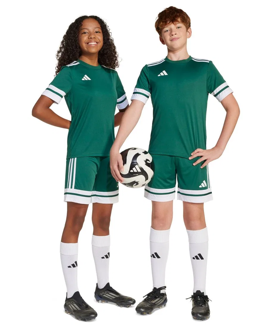 Шорты на завязках для мальчиков и девочек 6-20 лет Adidas, зеленый/белый