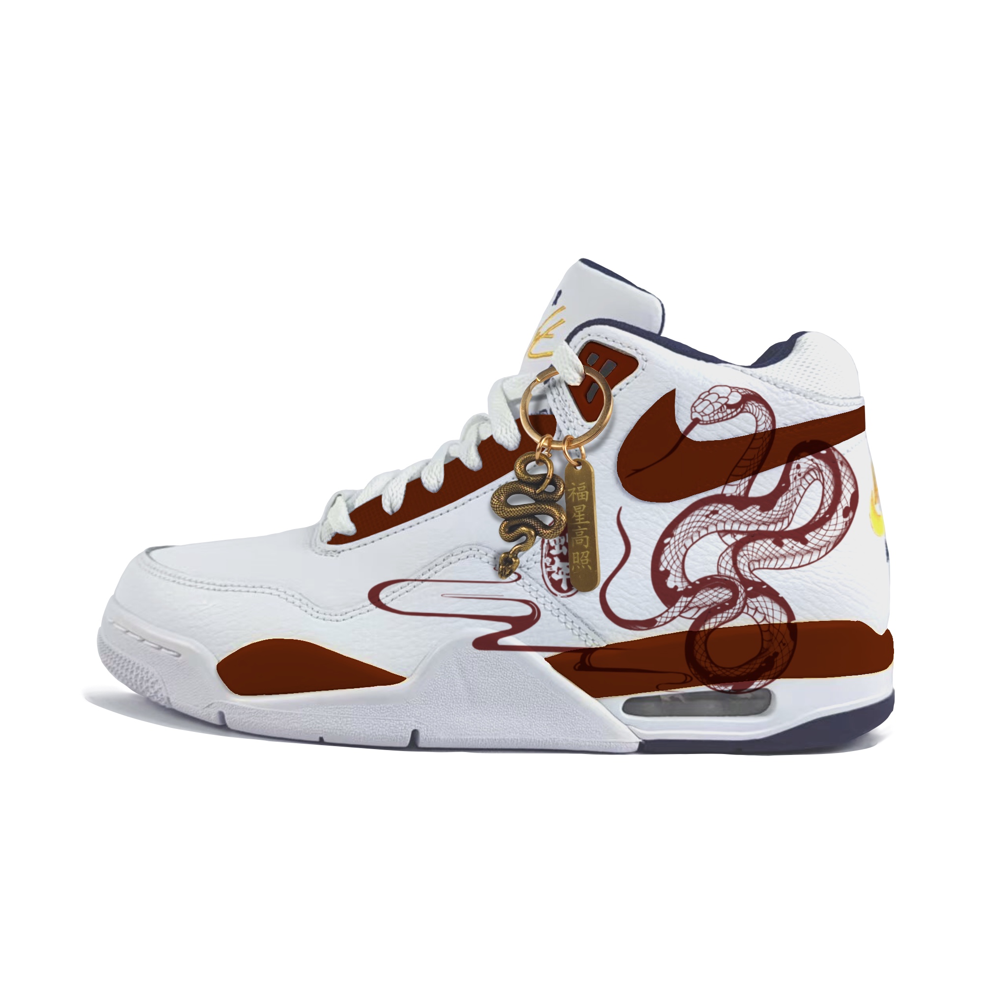 

Nike Кроссовки баскетбольные мужские mid top vintage с технологией Flight Legacy Cushion, устойчивостью к скольжению и износу, цвет Red