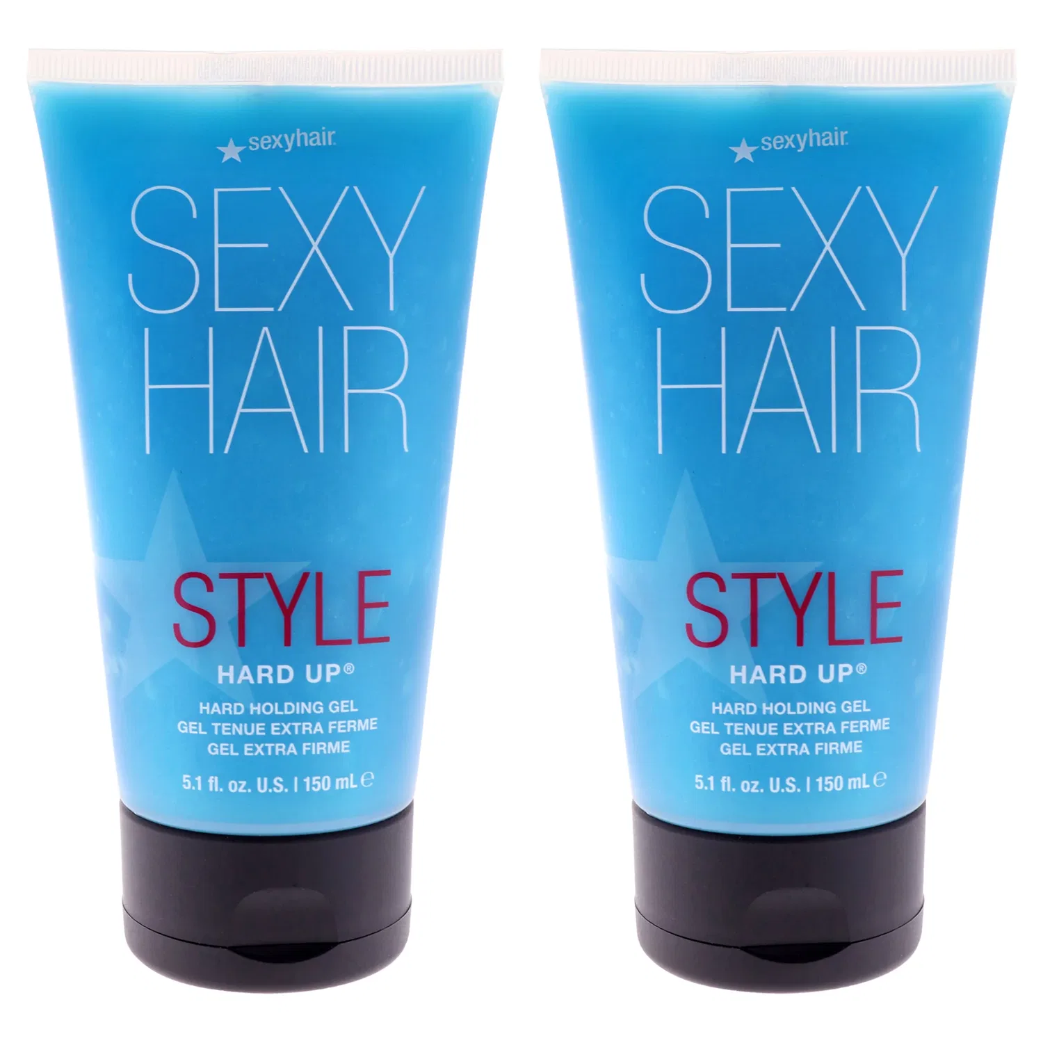 Гель для укладки волос Style Sexy Hair Hard Up Hard Holding Gel от Sexy Hair для мужчин и женщин - 150 мл - упаковка из 2 штук, синий