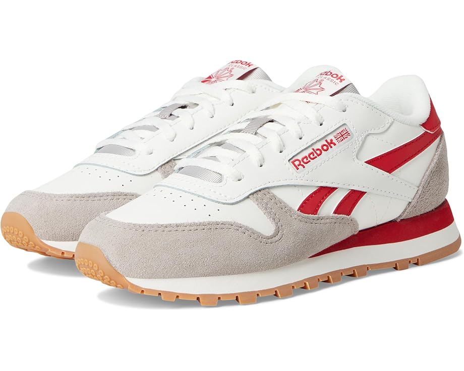 

Кроссовки Reebok Kids Classic Leather, цвет Hazy Grey/Chalk/Vector Red