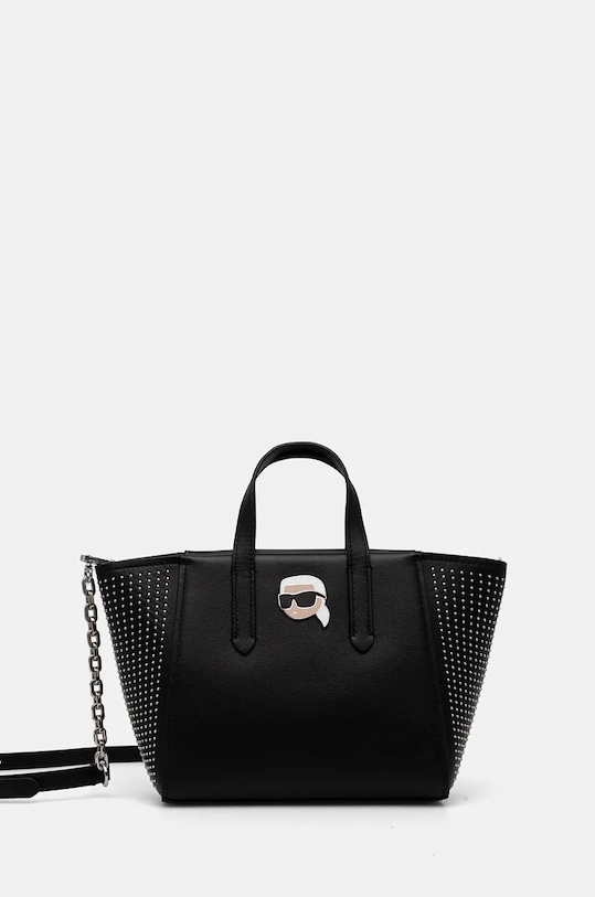 

Кожаная сумка Karl Lagerfeld, черный