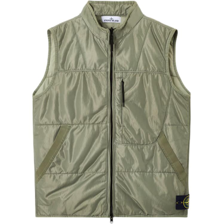 

STONE ISLAND Застёгивающаяся жилетка, Sage Green