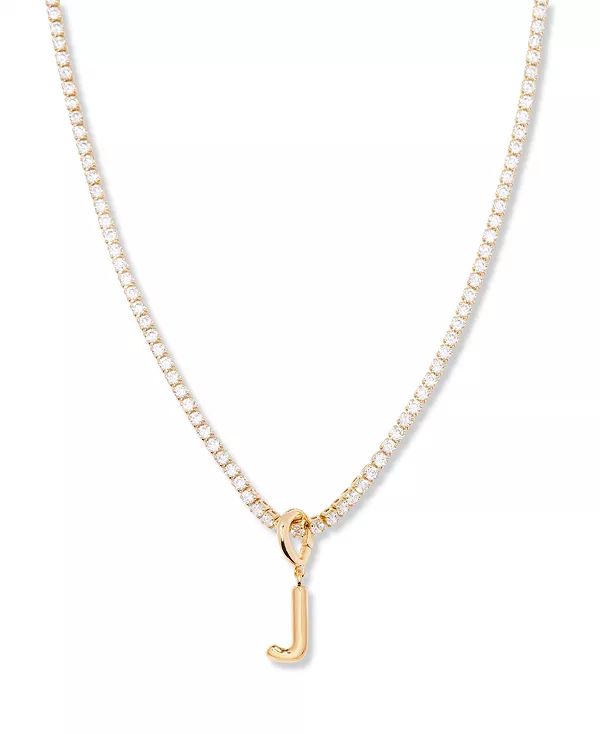 

Позолоченное мини-колье-теннисная цепочка с инициалами Изабеллы Brook & York, gold-j
