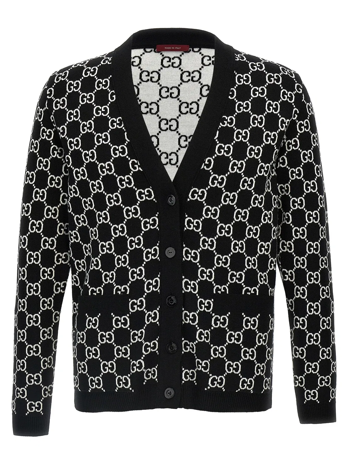 Кардиган Gucci Двусторонний, с монограммой GG, белый