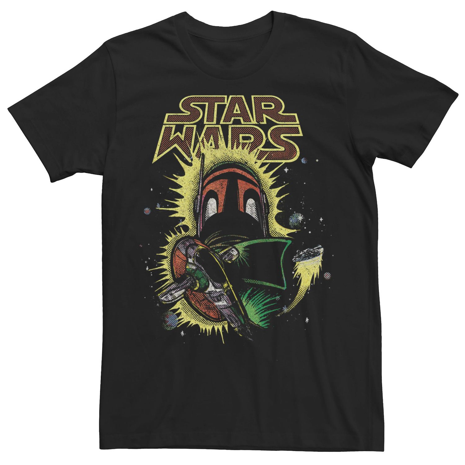 

Мужская футболка Star Wars Boba Fett Space Ship Evasion Bold Licensed Character