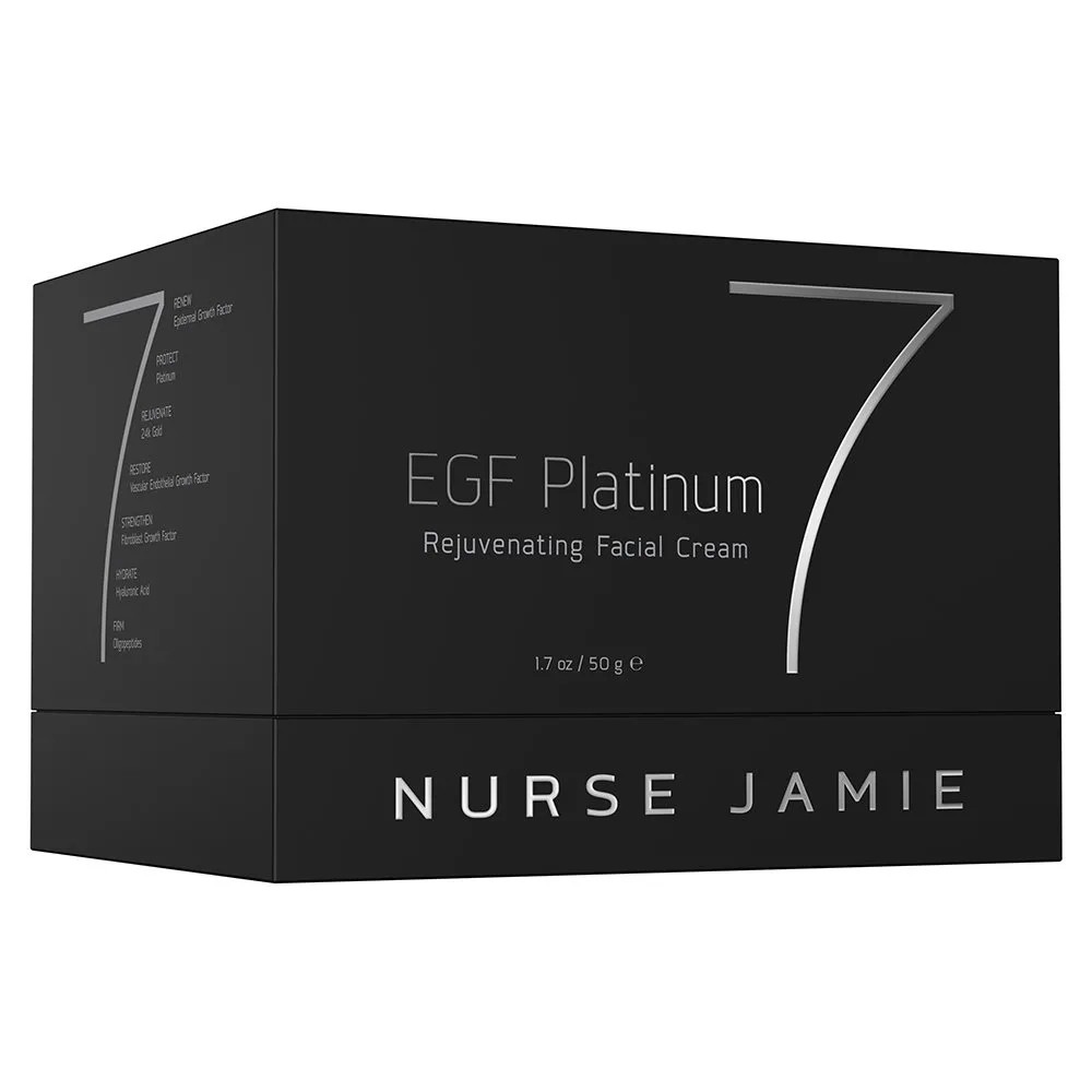 Увлажняющий крем Nurse Jamie EGF Platinum 7 - антивозрастной крем с платиной, 24-каратным золотом и растительными стволовыми клетками для упругой и увлажненной кожи (50 г), gold — фото 4