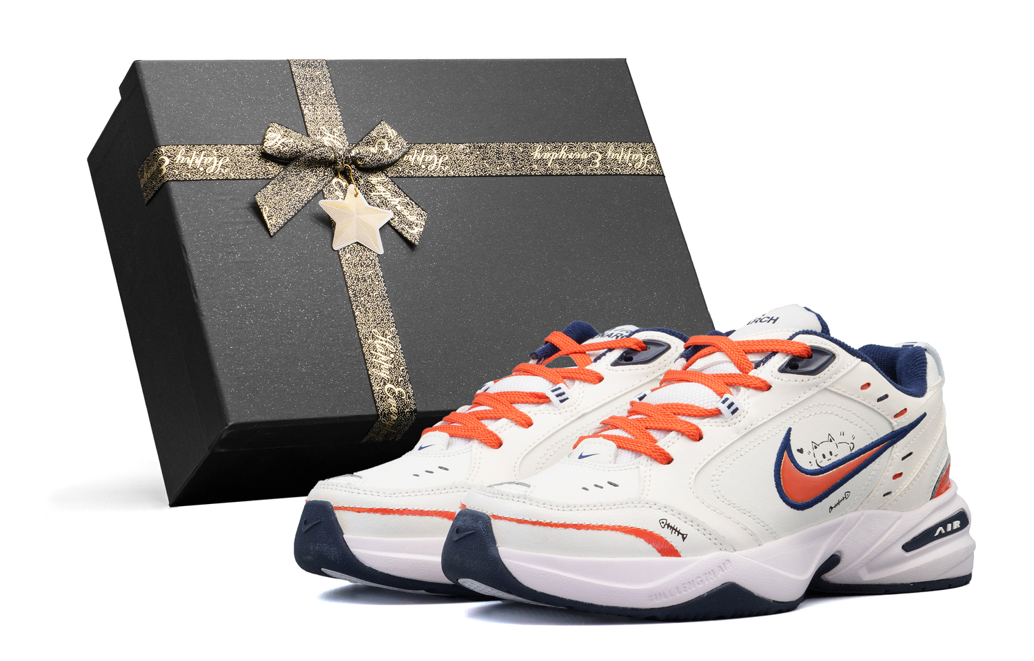 

Air Monarch 4 устойчивые к истиранию низкие массивные кроссовки unisex Nike, оранжевый