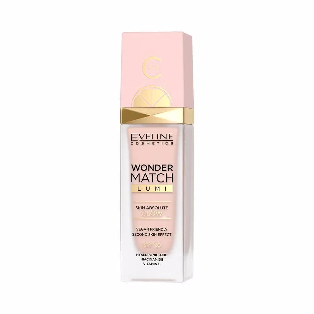 Тональная основа Eveline Cosmetics Wonder Match Illuminating с витамином C и гиалуроновой кислотой Eveline Cosmetics