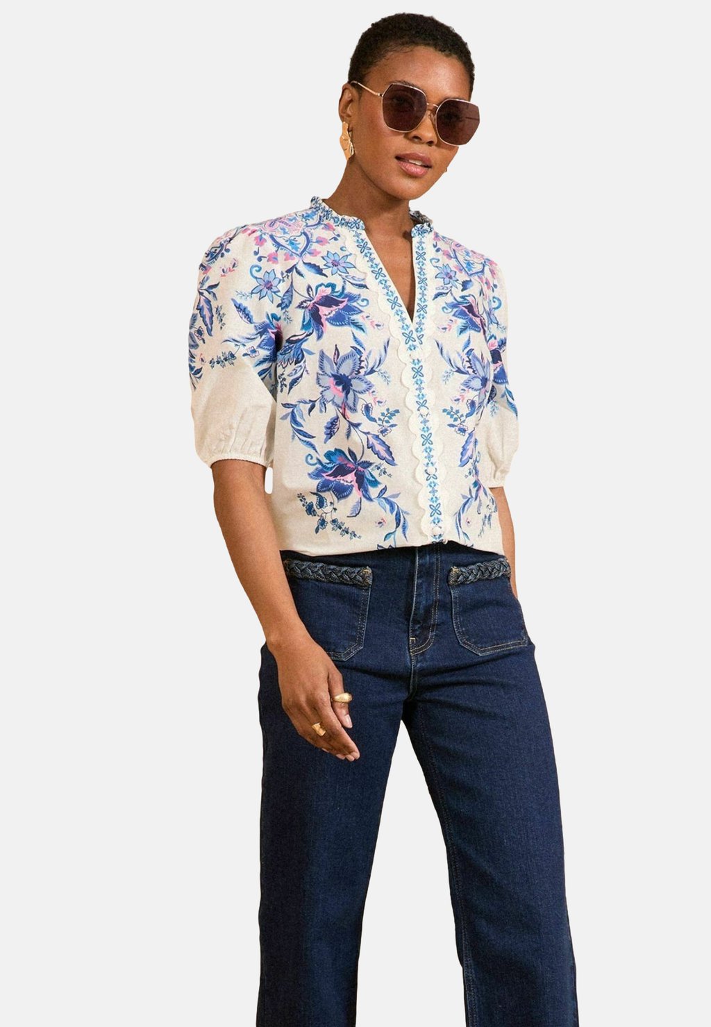 

Туника REGULAR FIT - 3/4 SLEEVE Love & Roses, белый
