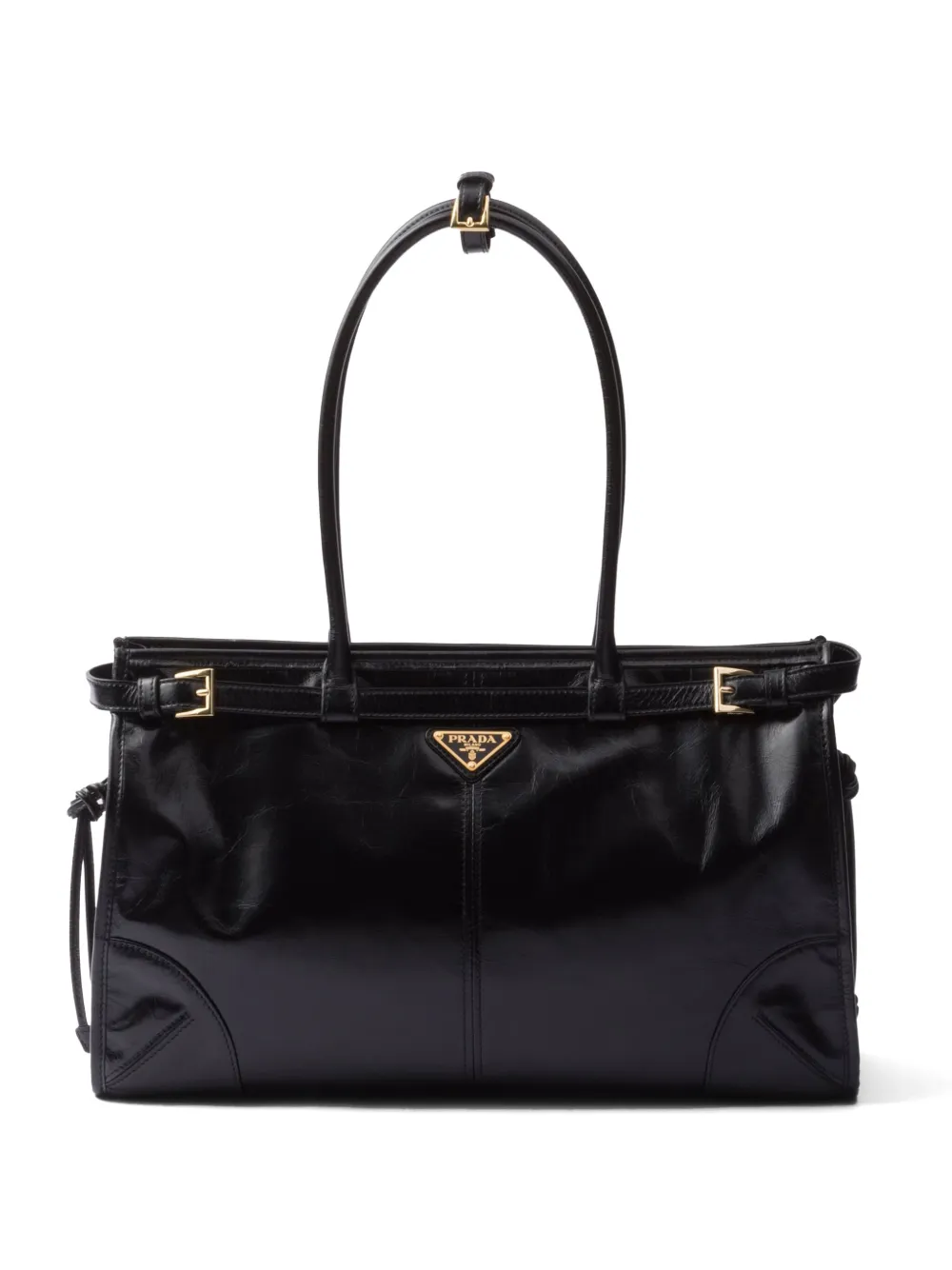 Большая сумка с логотипом Prada, черный