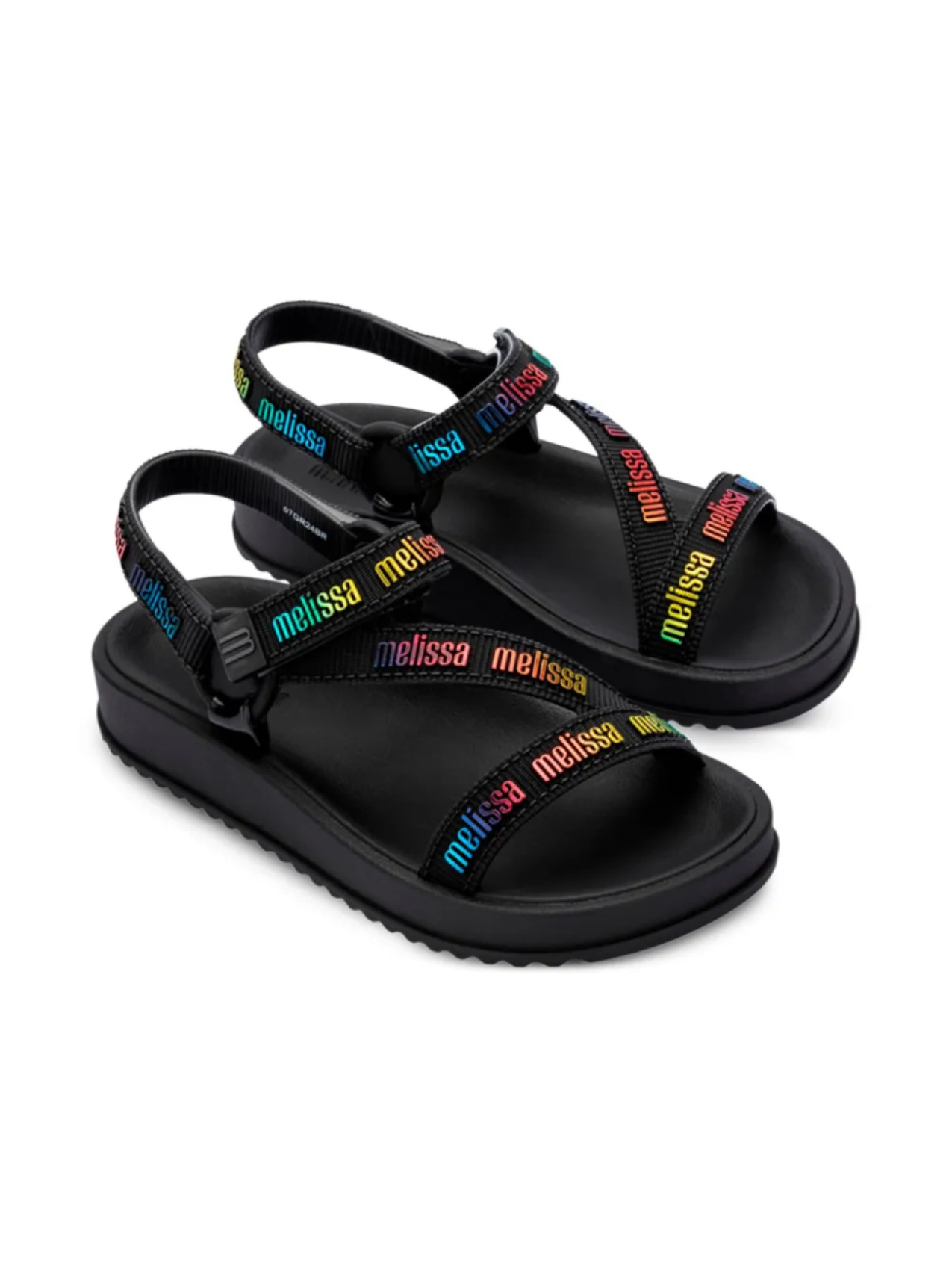 

Полосатые сандалии MLover Mini Melissa, черный