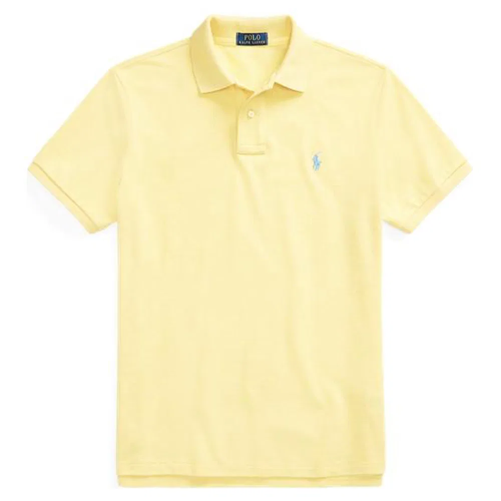 Поло с рифленой текстурой Polo Ralph Lauren желтое