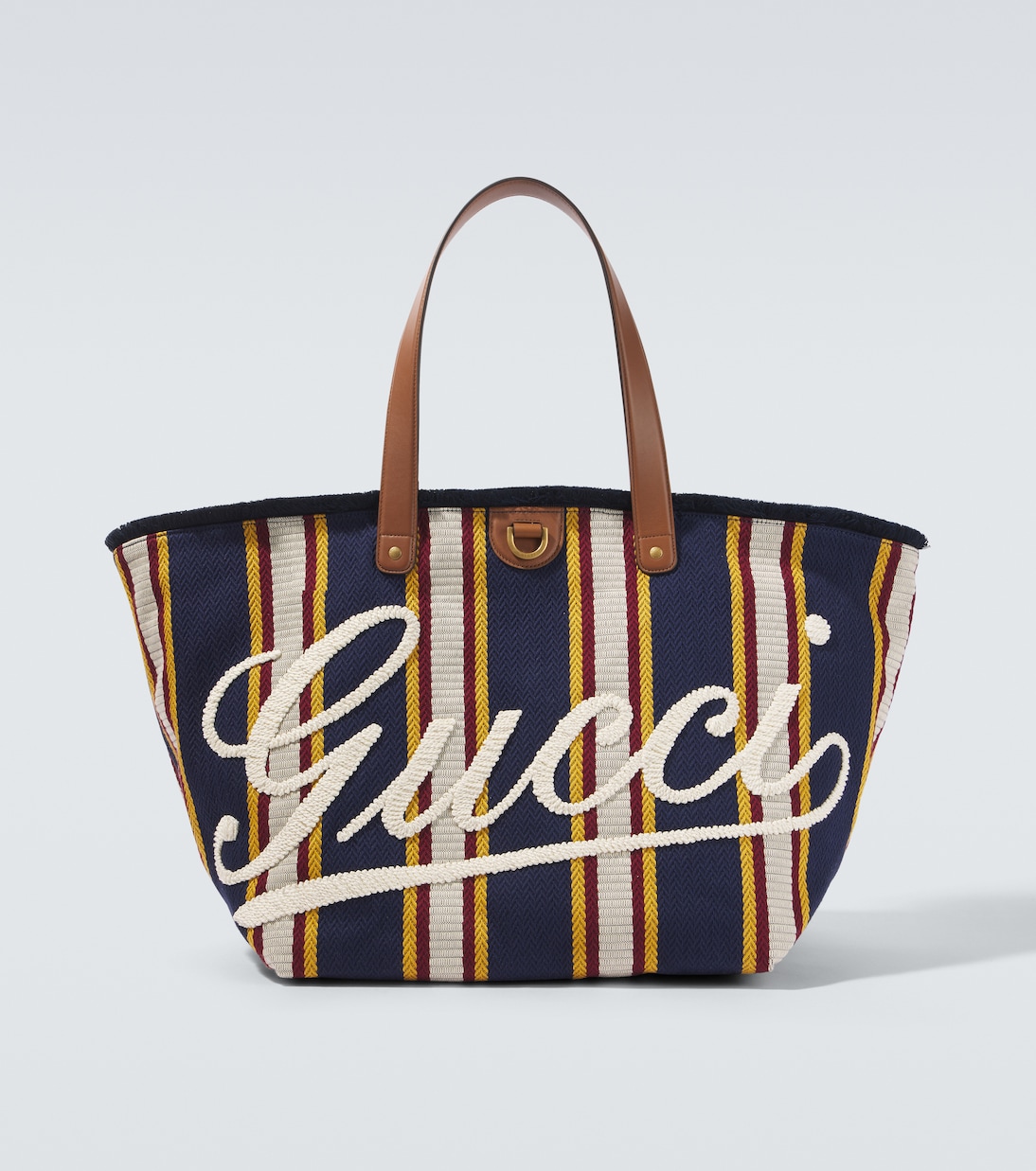 

Скрипт большая полосатая сумка-шопер Gucci, Blu Yel Re .Wh/Sun/Bl
