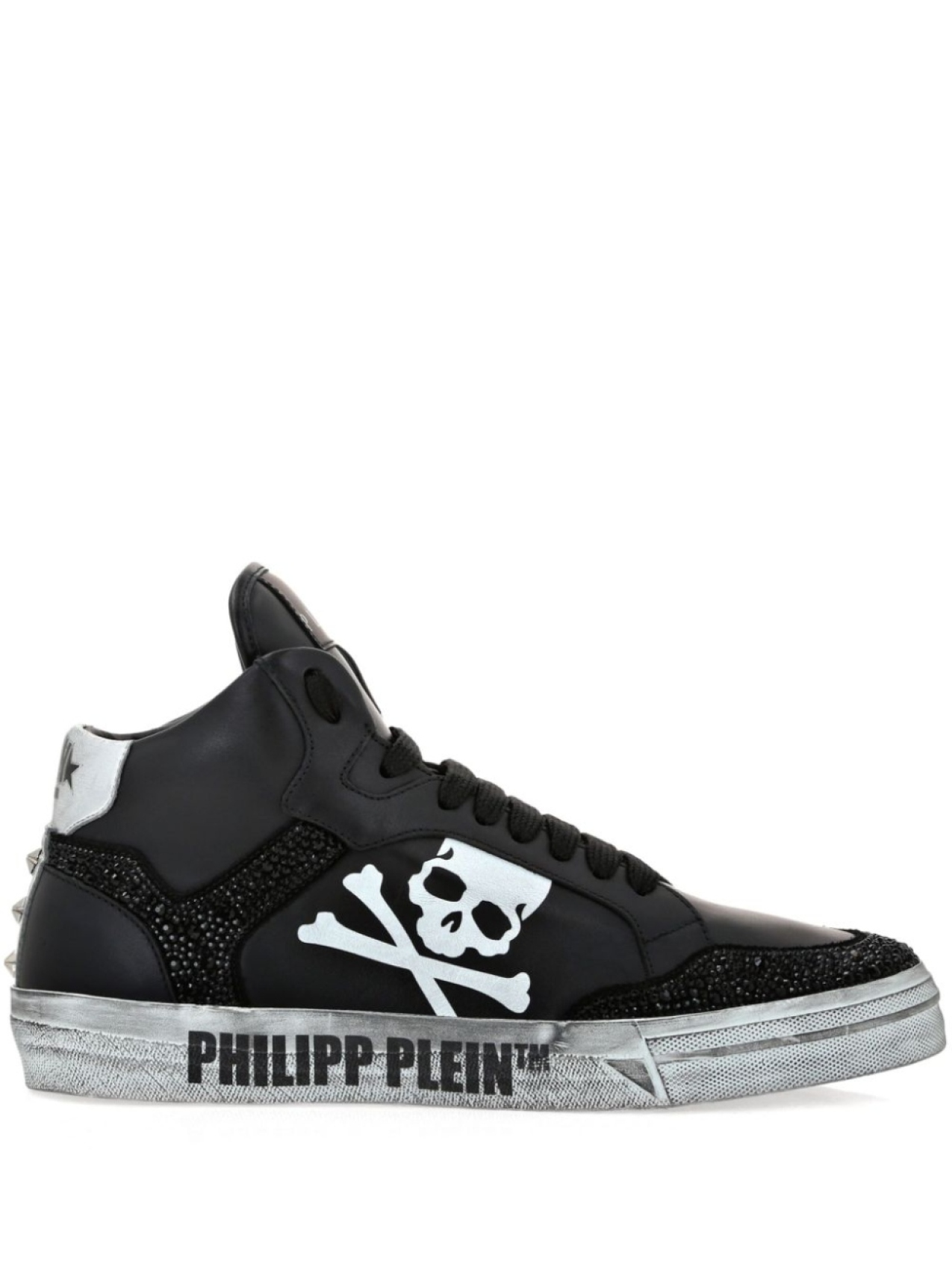 

Кожаные кроссовки Philipp Plein Retrokickz TM, черный