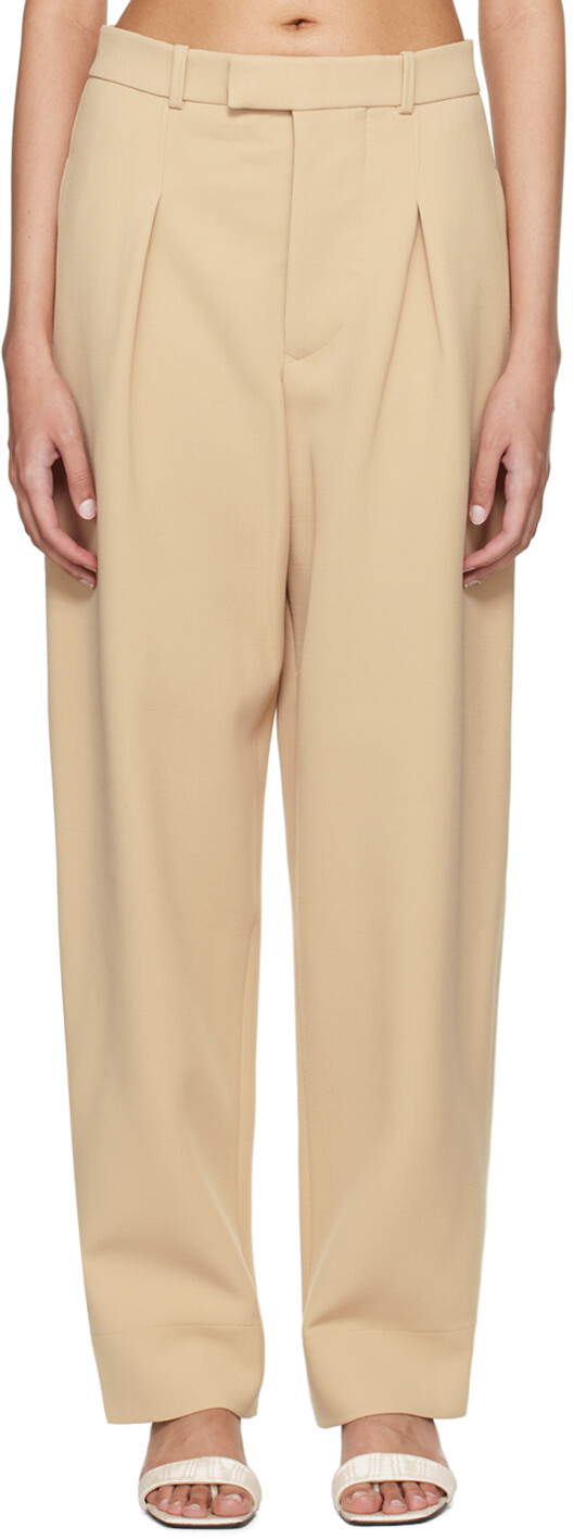 

Бежевые брюки Hailey Bieber Edition Tailored WARDROBE.NYC