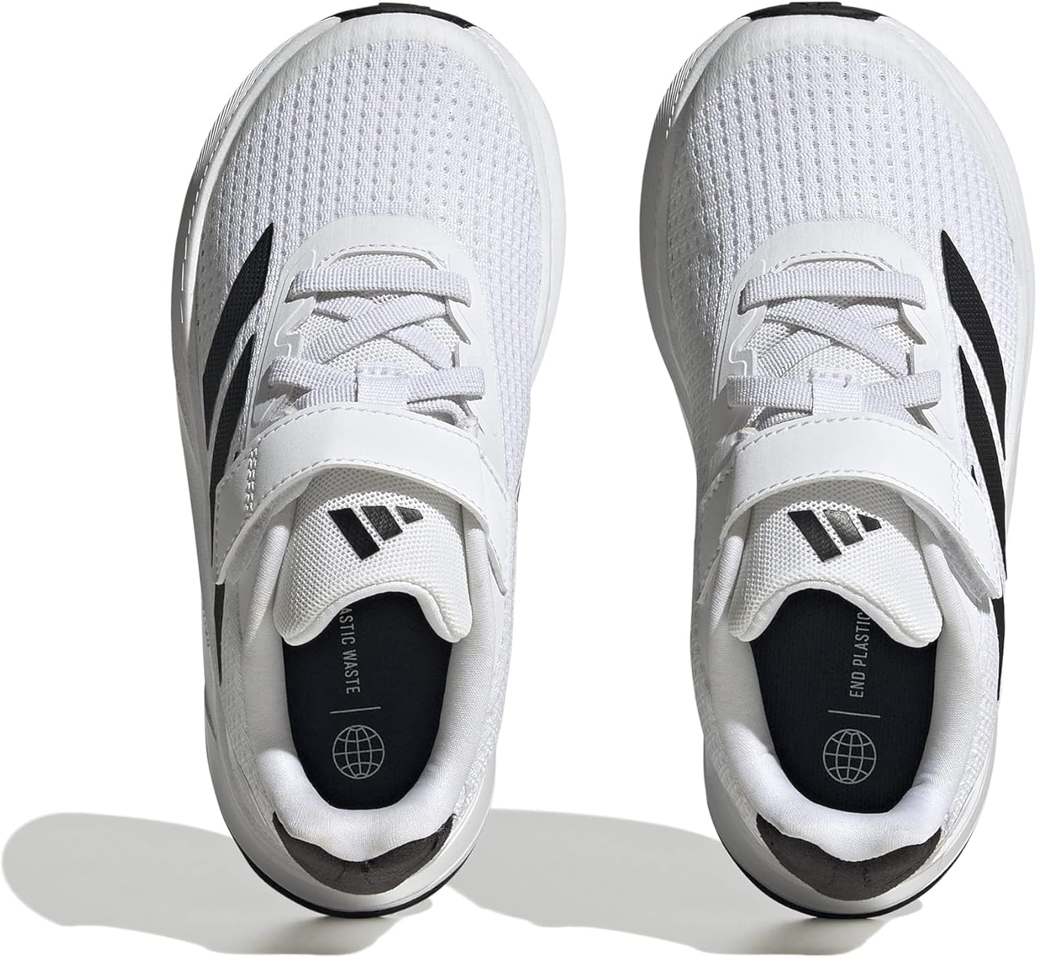 Кроссовки adidas Kids' Duramo SL с эластичными шнурками, белый/черный/серый — фото 3