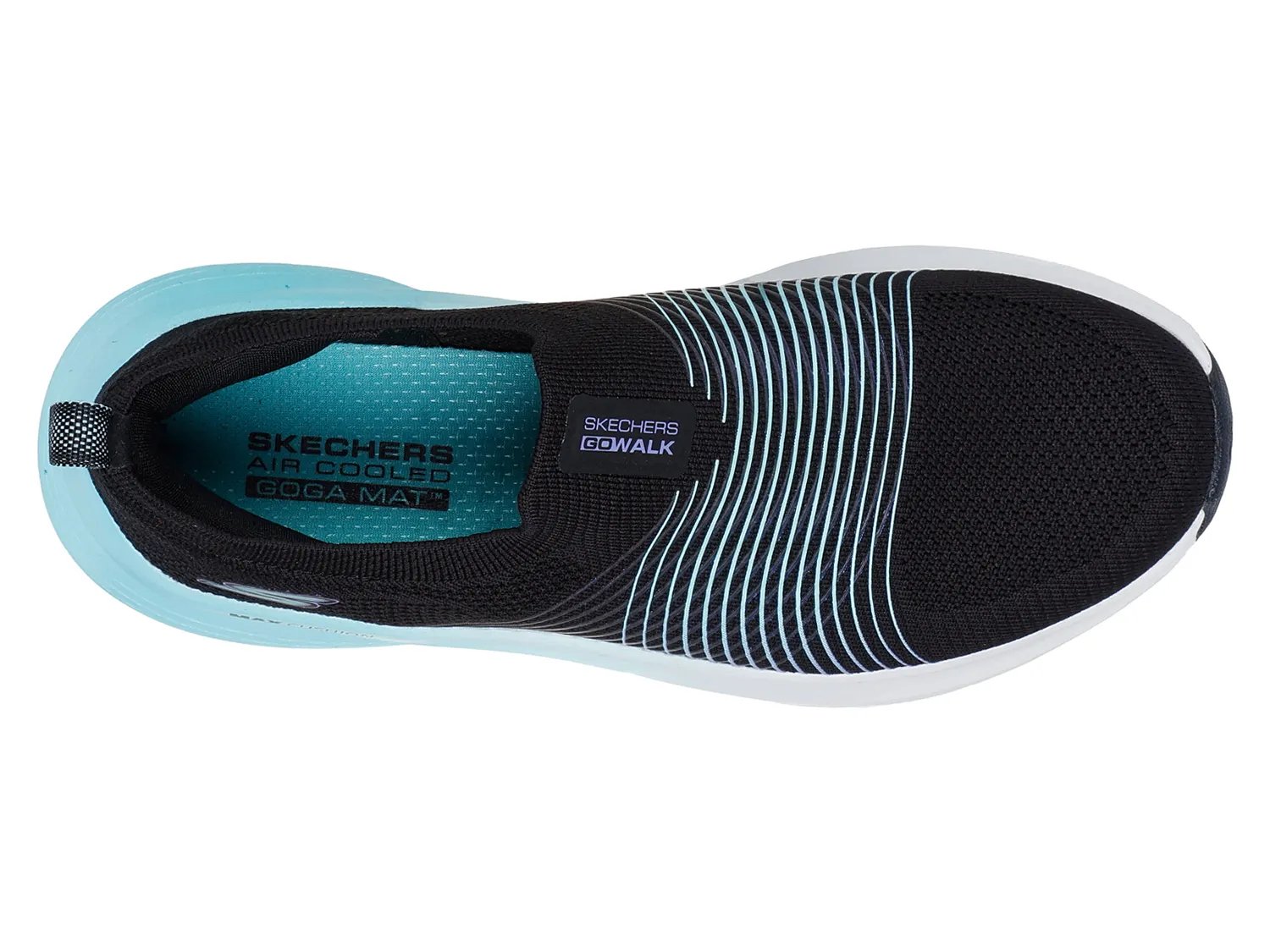 Кроссовки Skechers Go Walk Max Walker Sally Slip-On Sneaker - Women's, черный/синий — фото 3