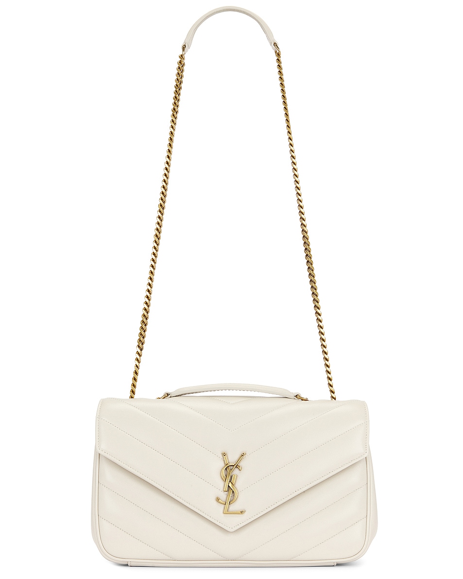 

Средняя сумка Loulou с цепочкой Saint Laurent, Crema Soft