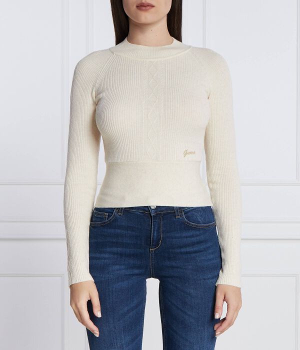 

Свитер женский Guess Jeans в рубчик, бежевый