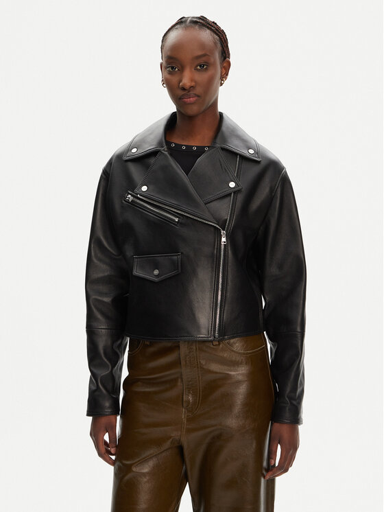 

Кожаная куртка regular fit Laridas 50545066 Hugo, черный