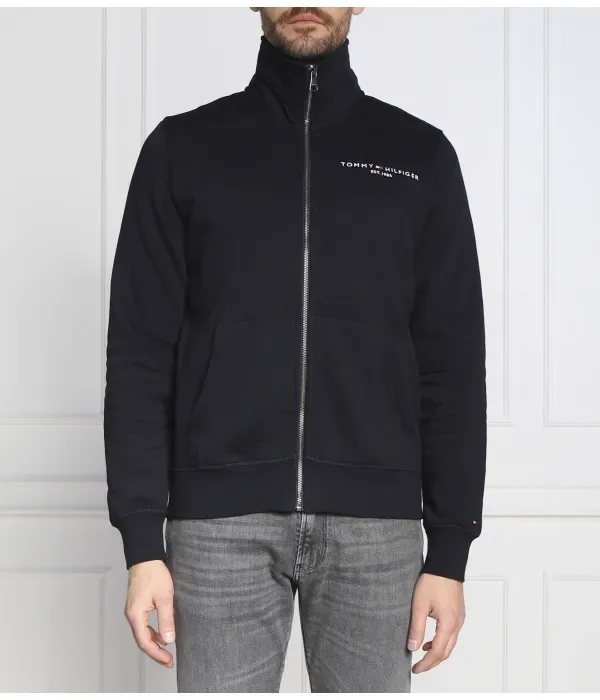 Толстовка с логотипом TOMMY на молнии regular fit Tommy Hilfiger, темно-синий