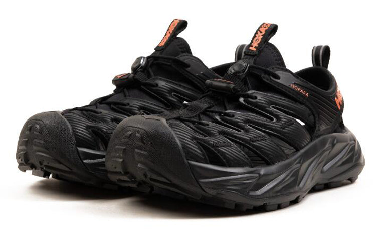 Сандалии (WMNS) HOKA ONE ONE Hopara 'Black Fusion Coral', черный — фото 3