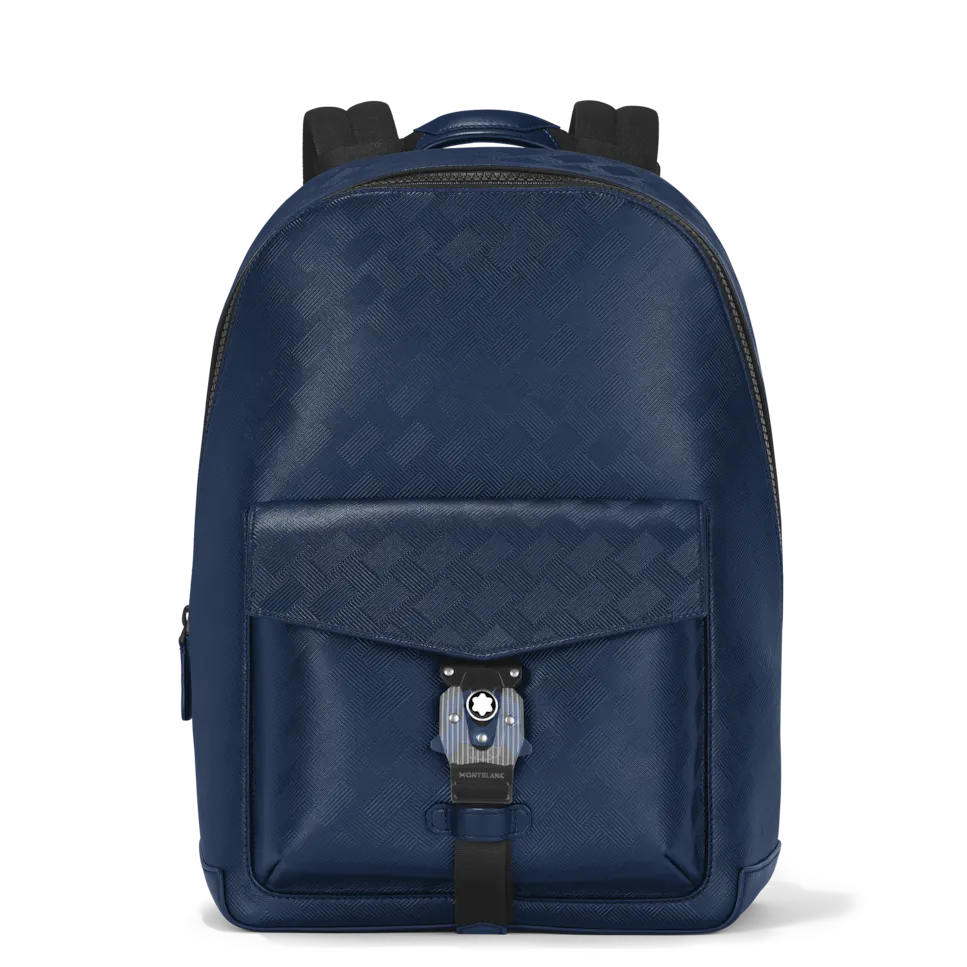 

Синий кожаный рюкзак унисекс Montblanc, синий