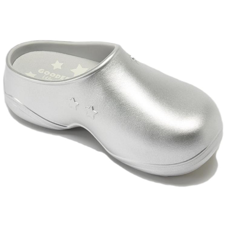 GOODEES Series EVA устойчивые к истиранию тапочки закрытого носка Unisex Silver GOOD BAI, серебряный — фото 2