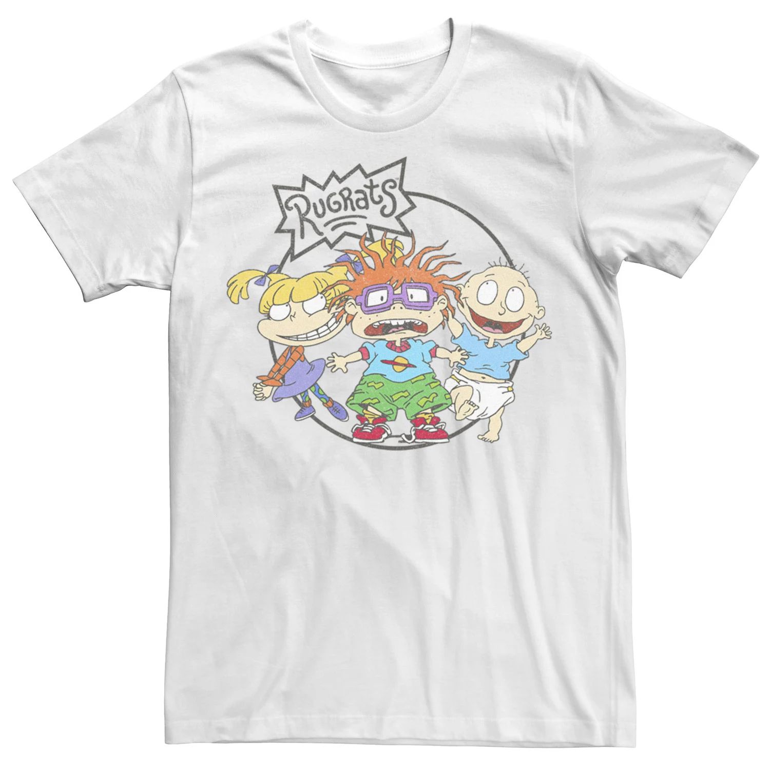 

Мужская футболка с логотипом Rugrats Chuckie Tommy and Angelica Licensed Character