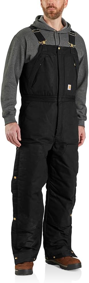 

Carhartt мужские утепленные брюки-комбинезон Loose Fit Firm Duck, Black