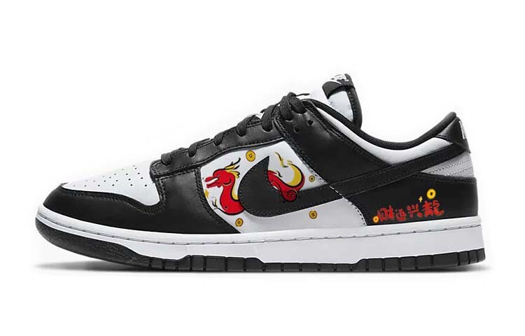

Кроссовки Nike Dunk Skateboard Shoes Women's Low-Top Black White, Черный, Кроссовки Nike Dunk Skateboard Shoes Women's Low-Top Black White