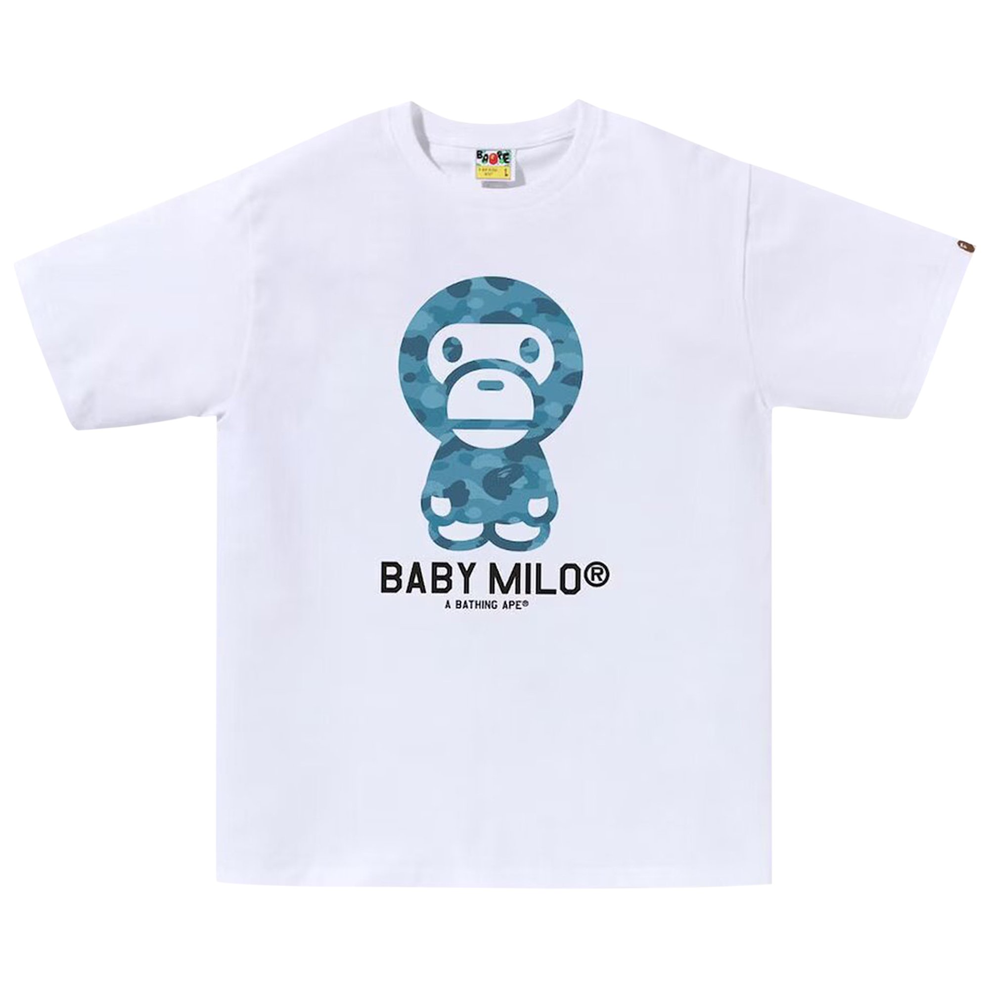 

Футболка Baby Milo с камуфляжным принтом BAPE Honeycomb, цвет Белый/Синий