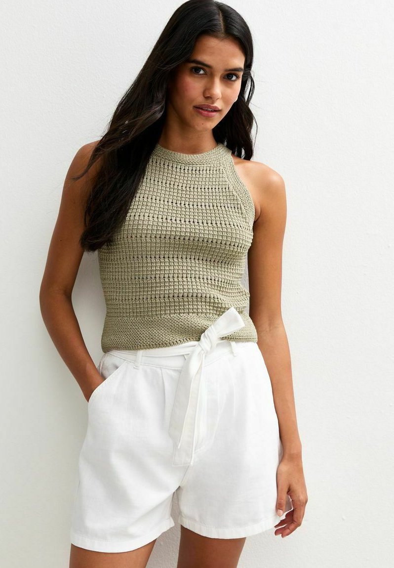 

Шорты WHITE BELTED TWILL New Look, белый