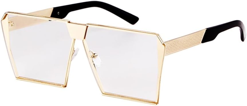 

Солнцезащитные очки в стиле стимпанк с зеркальными линзами для мужчин, металлические хип-хоп очки, винтажные большие солнцезащитные очки с плоской верхней частью для женщин LANGSER, C7