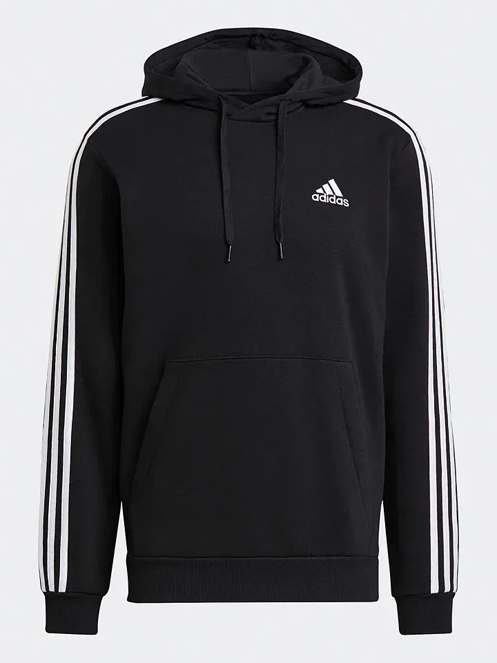 Худи с контрастными полосами Adidas, черный — фото 4