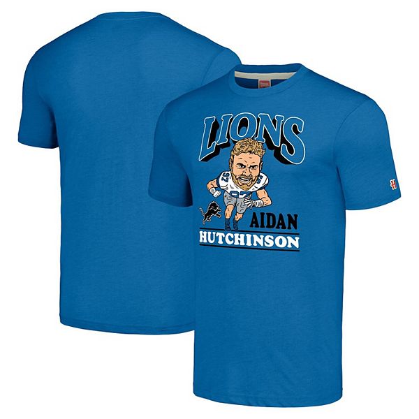 

Футболка Detroit Lions с карикатурой игрока Aidan Hutchinson Unbranded