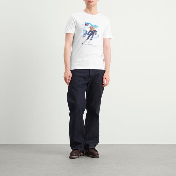 Футболка с изображением активного медведя Polo Ralph Lauren, белый — фото 4