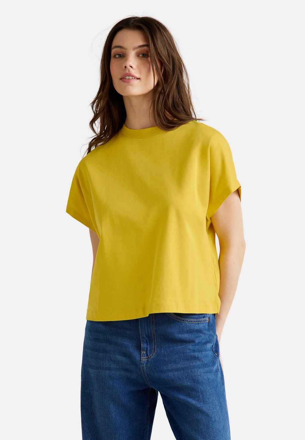 

Базовая футболка KIMONO SLEEVE United Colors of Benetton, желтый