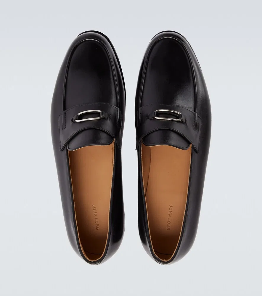 Кожаные лоферы Lopez John Lobb, черный — фото 4