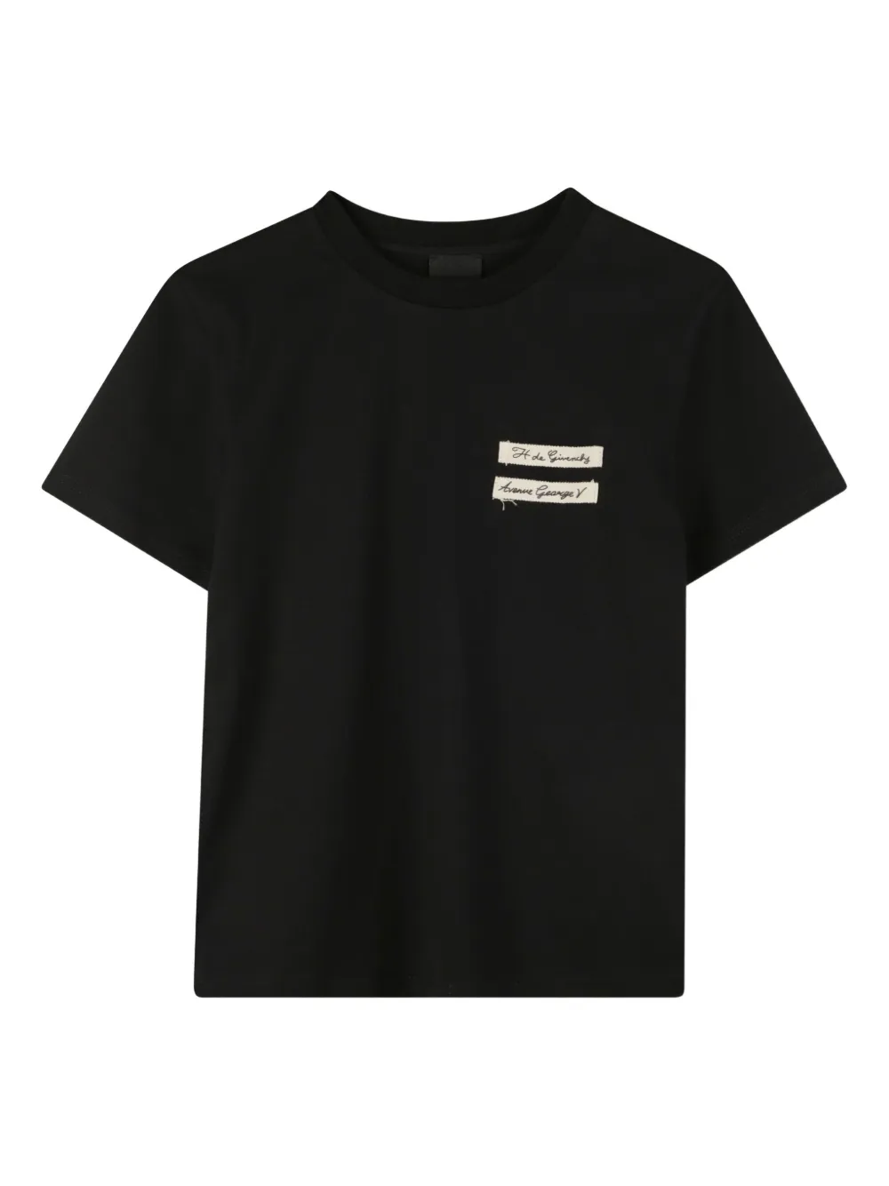 

Футболка с нашивками Givenchy Kids, черный