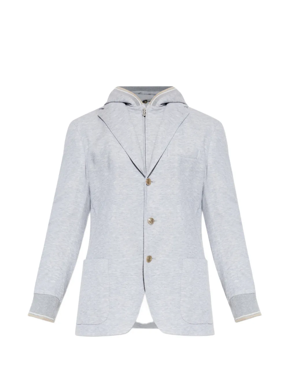 

Куртка с капюшоном на пуговицах Eleventy, серый