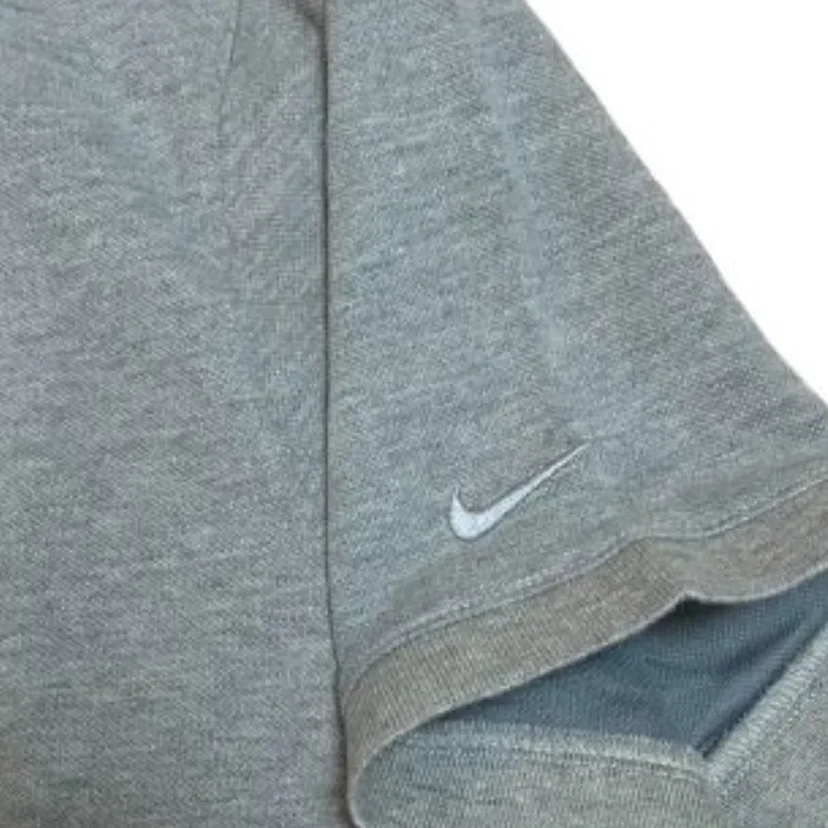 Поло унисекс серое поло с воротником прямой крой средней посадки Nike, Gray — фото 3