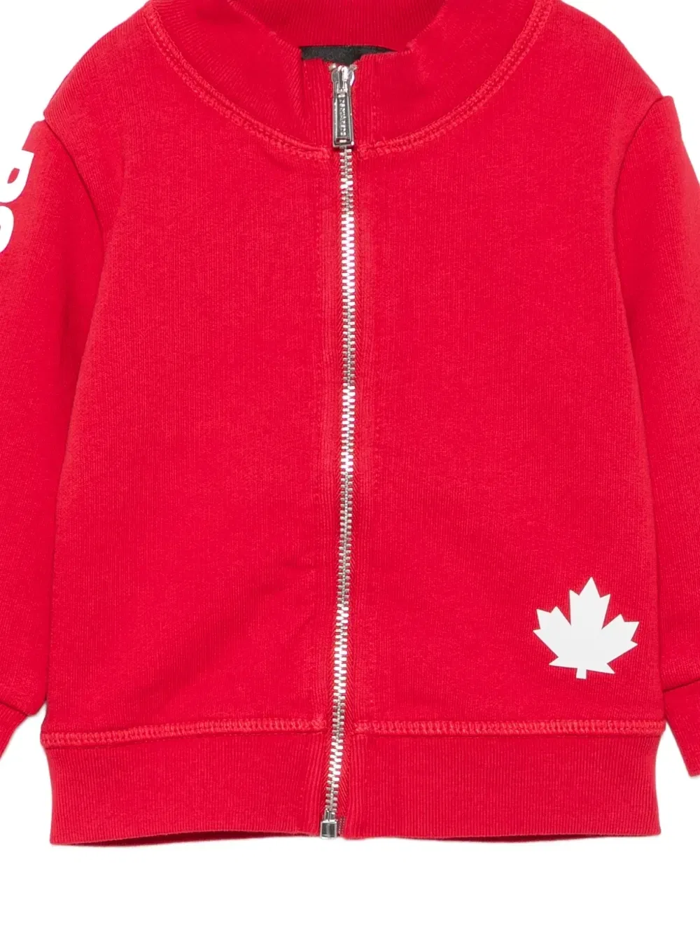 Толстовка на молнии с логотипом DSQUARED2 KIDS, красный — фото 3