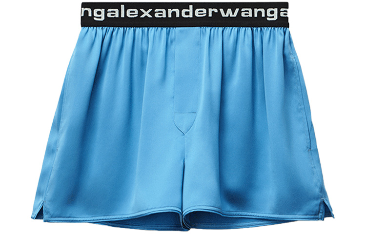 

Повседневные шорты женские небесно-голубые Alexander Wang